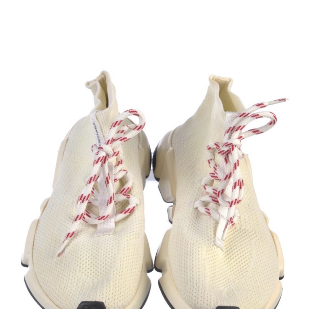 Balenciaga Cream and Red Sneakers